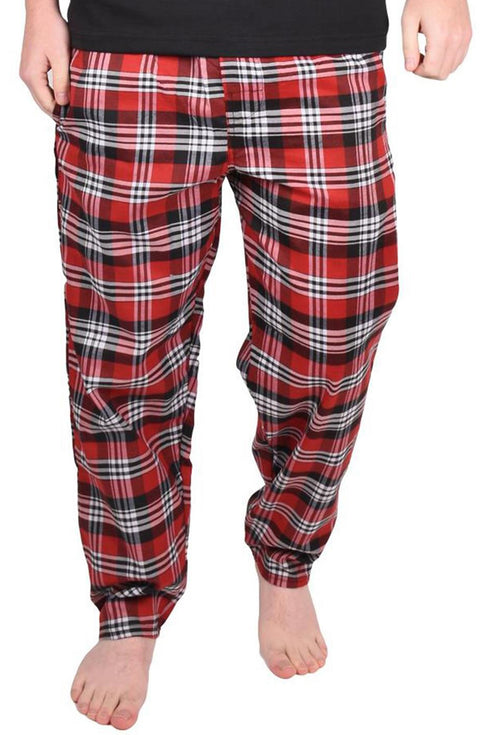 2 Pack Mens Woven Check Polycotton Pyjama