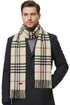 Long Wool Blend Muffler Scarf for Winter – Unisex Check Styles