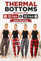 Women’s Plaid Thermal Pajama Bottoms – 25 or 50 Pack