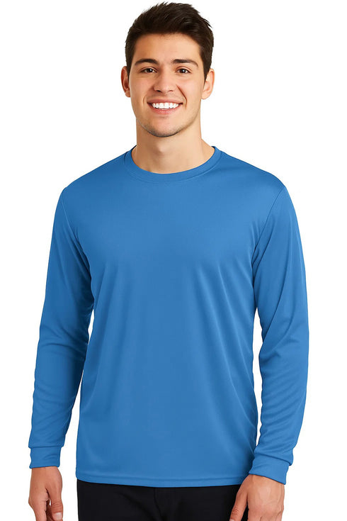Men’s Quick Dry Polyester Long Sleeve T-Shirt – Lightweight Breathable Sports & Gym Top