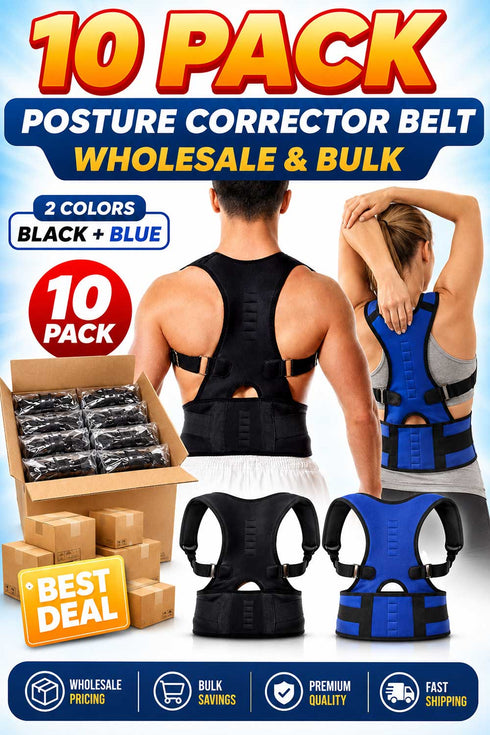10 Pack Magnetic Posture Corrector Belt - From £3.49 Per Unit
