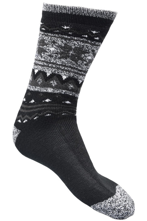 Men Calf Length Lite Fairisle Socks - 406B