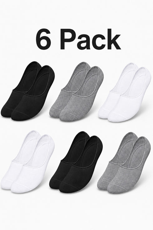 Unisex Low Cut Socks 6 or 12 Pack – Cotton Invisible Trainer Socks for Men & Women
