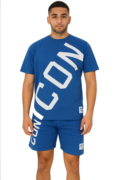 Men's Cotton T-Shirt & Shorts Set – Casual Print Tracksuit Outfit