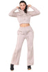 Women Zipper Crop Top Tracksuit