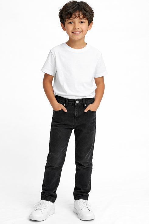Boys’ Slim Fit Black Jeans - Age 8