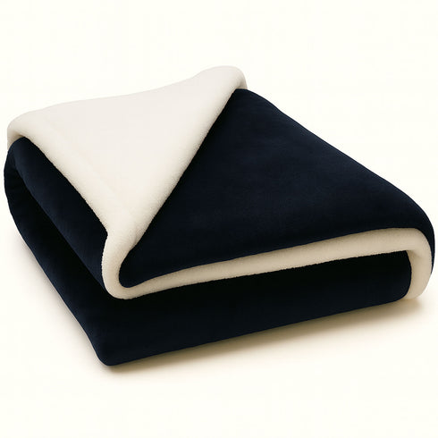 Plain Ultra Soft Sherpa Fleece Blankets – Reversible Plush Throws for Bed, Sofa & Home Decor