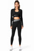 3 Piece Women’s Active-wear Set with Jacket, Sports Bra & Leggings