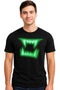 Men’s Halloween Glow-in-the-Dark Vampire Fang T-Shirt | Black Scary Teeth Graphic Tee
