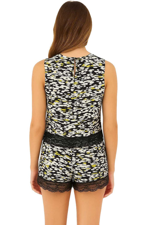 Women’s Sleeveless Top and Shorts Set with Lace Trim – Casual Summer Outfit