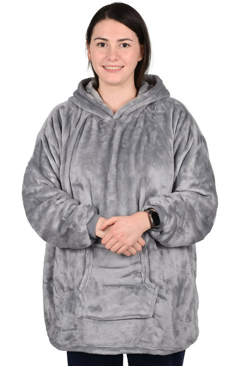 Blanket Oversized Hoodie Grey - Thin