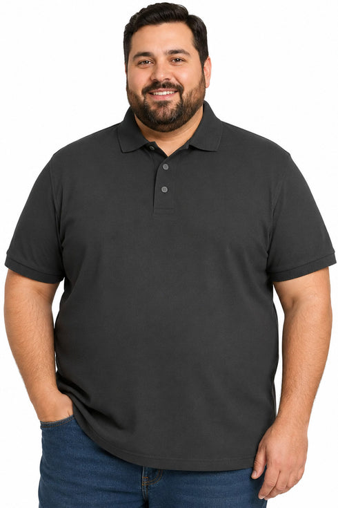 Men’s Plus Size Plain Polo Shirts - 3XL to 6XL