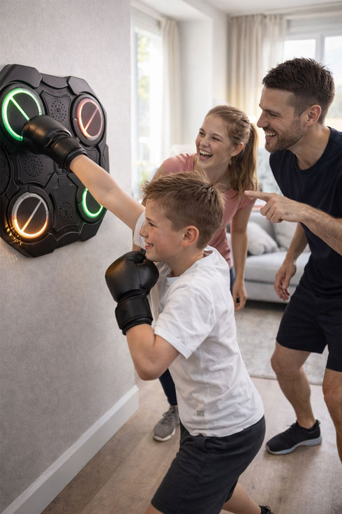 Boxing Machine Wall Target with LED Lights – Interactive Punching Training Game