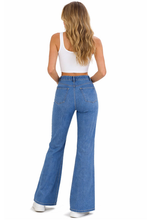 Women's Mid Rise Denim Stretch Jeans