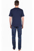 Mens Woven Lounge Polycotton T-Shirt Pajama Set