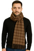 Premium Unisex Check Muffler – Warm Wool Blend Knit Scarf