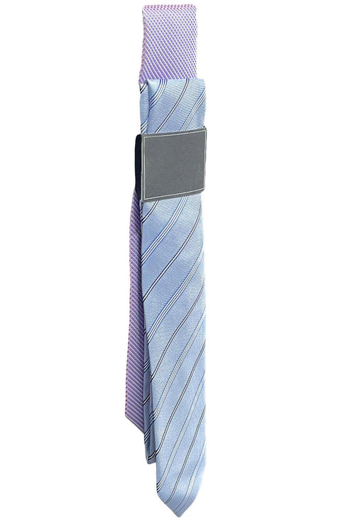 Mens Party wear Solid Striped Ties - Pack of 2