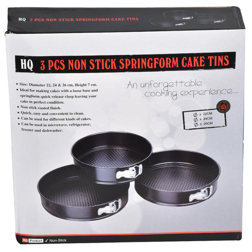 3 Piece Non Stick Springform Cake Tins