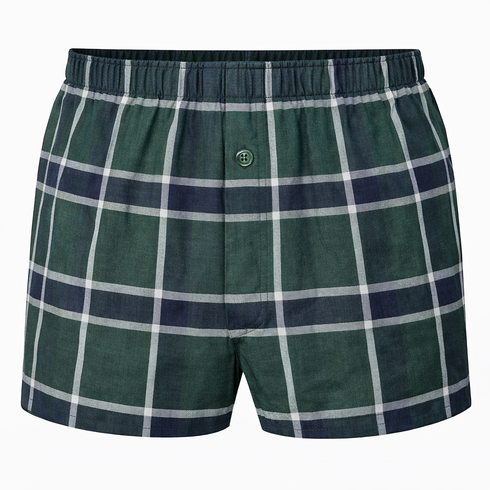 3 Pack Men's Check Woven Cotton Boxers