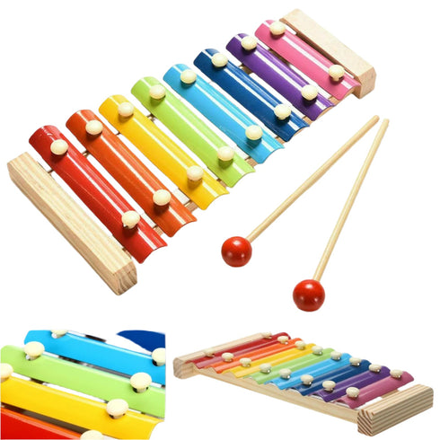 Wooden Rainbow Xylophone 8 Tone Music Enlightenment