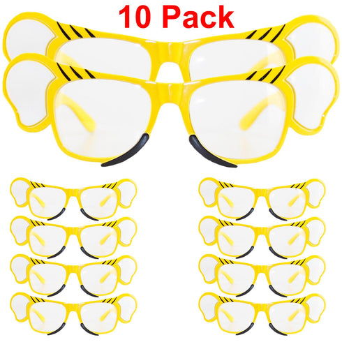 10 Pack Neon Summer Fancy Hula Glasses
