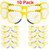 10 Pack Neon Summer Fancy Hula Glasses