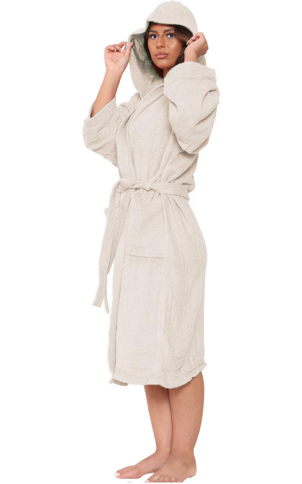 Cotton Towel Hooded Bath Robe