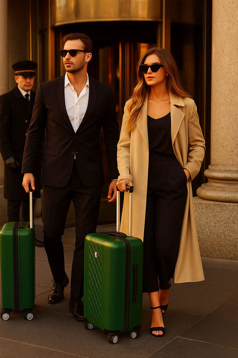 3 Piece Hard Shell Luggage Set – Lightweight Spinner Suitcases