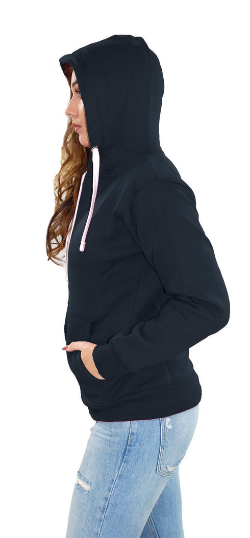 Women Polycotton Zipper Hoodie