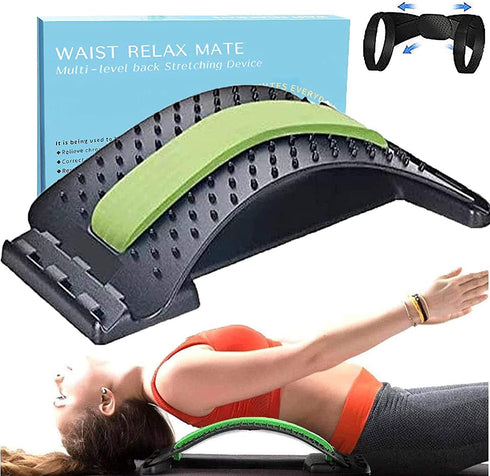 Back Stretcher with Acupressure Points – Lumbar Support Device for Spine Pain Relief & Posture Correction