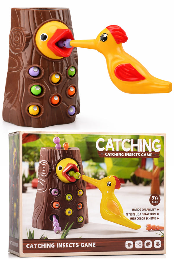 Magnetic Woodpecker Feeding Game – Preschool Educational Toddler Toy