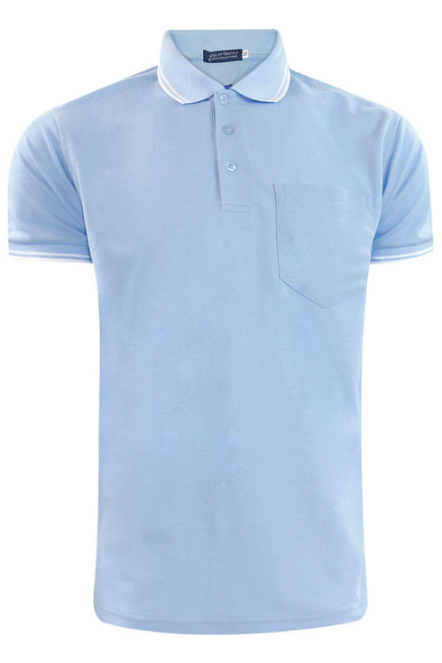 Mens Tip Polo Collared T-shirt - 4 Pack