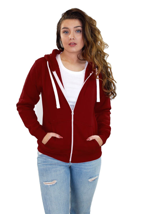 Women Polycotton Zipper Hoodie