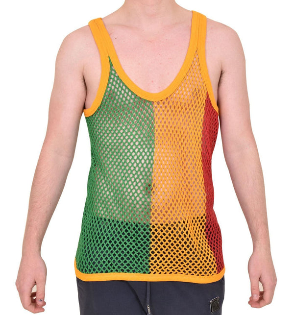 Mens Cotton String Vest - XL