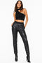 Women’s Black Panel Trousers with Quilted Knee Detail