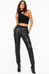 Women’s Black Panel Trousers with Quilted Knee Detail