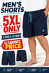 Men’s Polyester Summer Shorts 5XL – 5/10 Pack - From £1.69 Per Unit