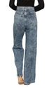 Women’s High Waist Acid Wash Ripped Straight Leg Jeans