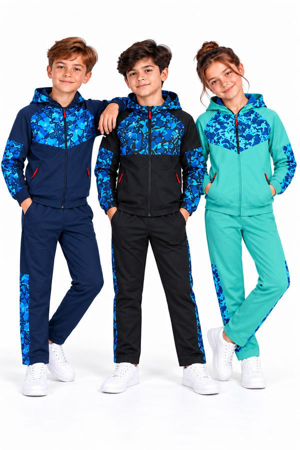 Kid's Sublimation Tracksuit - Hoodie and Open Hem Joggers