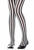Kids Black and White Striped Leggings | Halloween Costume Tights - 2/4 Pack