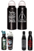 Printed Stainless Steel Water Bottle – Reusable Black Bottle with Harry Potter, Joker & Movie Designs