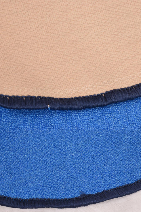 5 Pack Non Slip Blue Rubber Round Door Mat