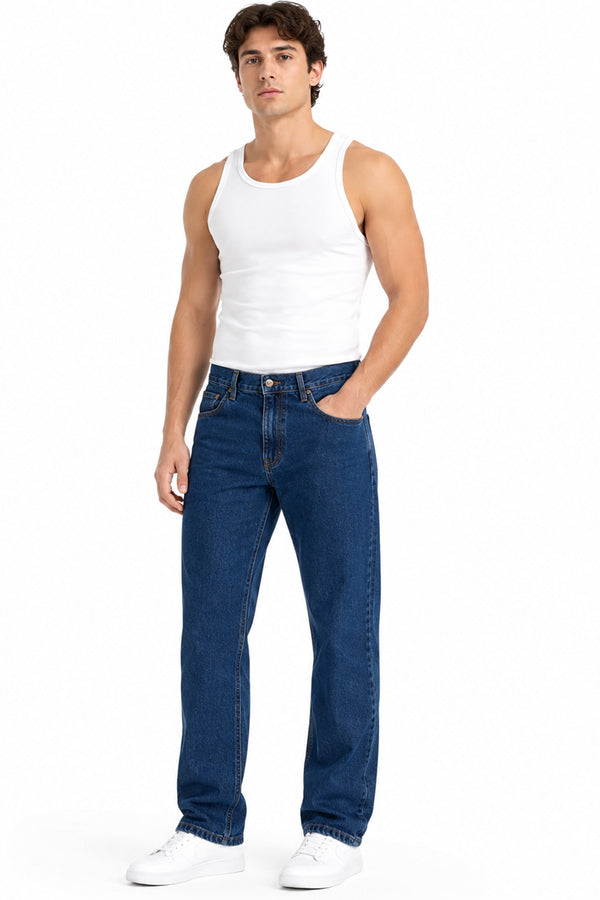 Men’s Dark Wash Loose Fit Jeans