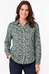 Women Green Long Sleeve Collared Shirt