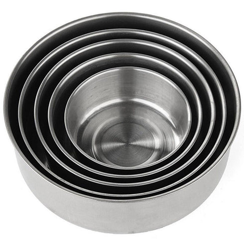 15-Piece Stainless Steel Bowl Set with Lids & Measuring Spoons