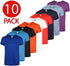 10 Pack Mens Plain Quick Dry T-Shirts