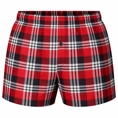 3 Pack Men's Check Woven Cotton Boxers