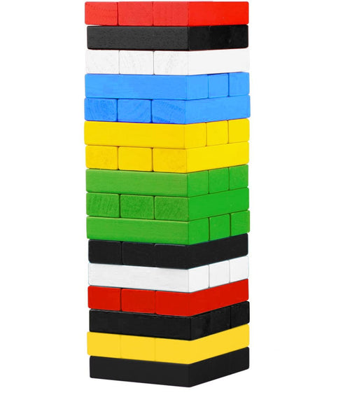 Tumble Tower Building Colourful Jenga Blocks