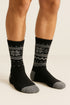 Men Calf Length Lite Fairisle Socks - 406B