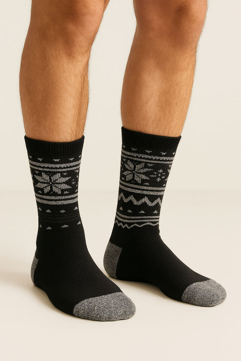 3 Pack Men Calf Length Socks - N406